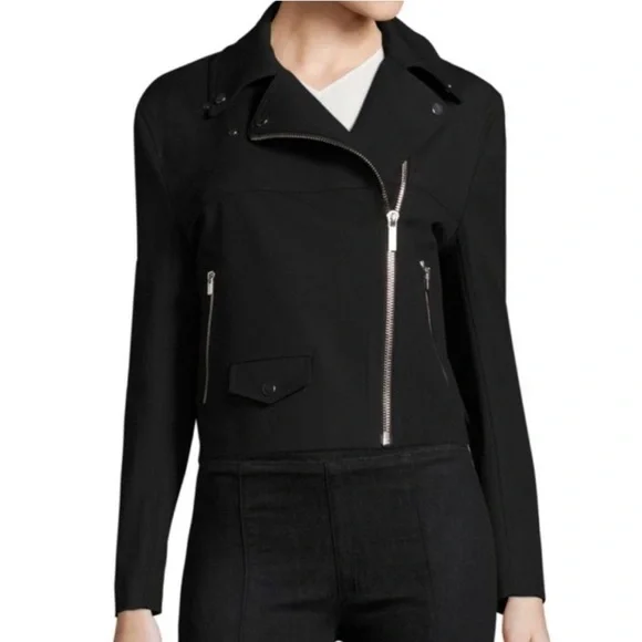 Helmut Lang Moto Biker Cotton Jacket, Size Large - Picture 4 of 13
